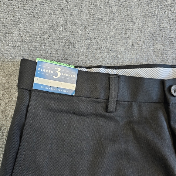 NWT Haggar Premium No Iron Straight leg Flat Front Stretch Black Pants 34x29 - Picture 13 of 16